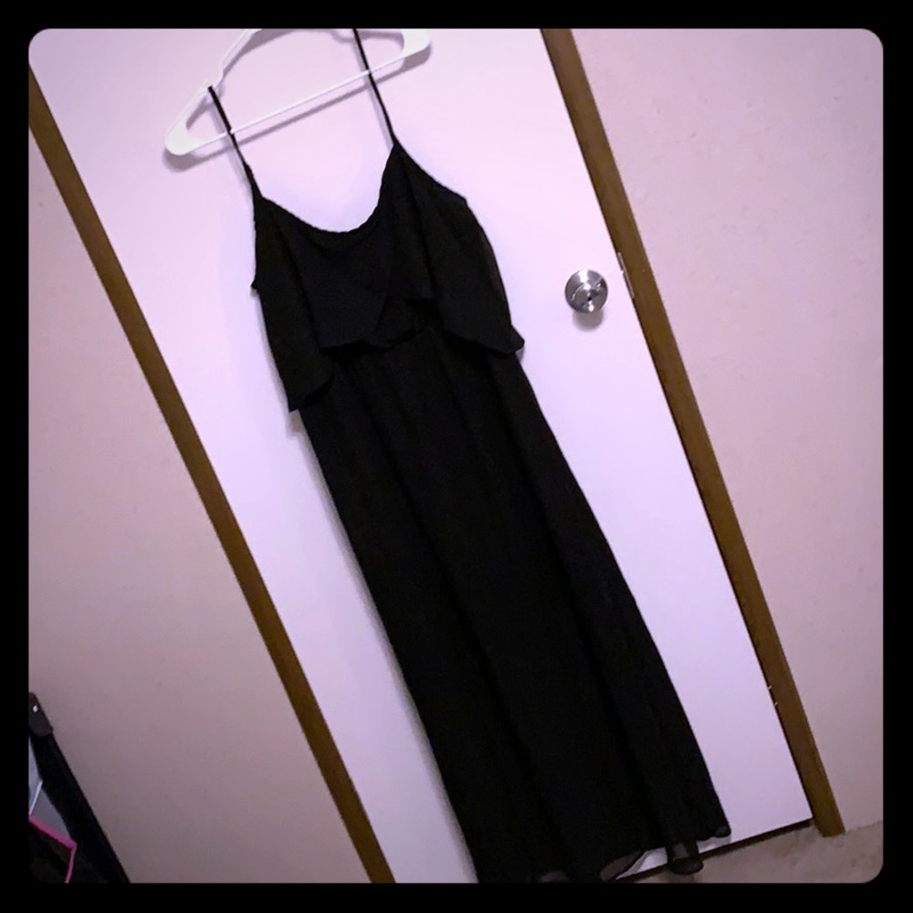 Black long summer dress